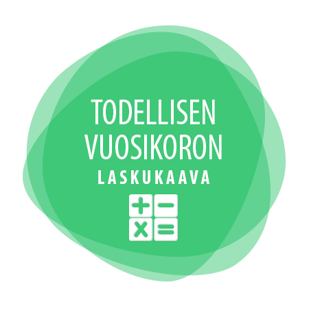 Miten todellinen vuosikorko lasketaan?